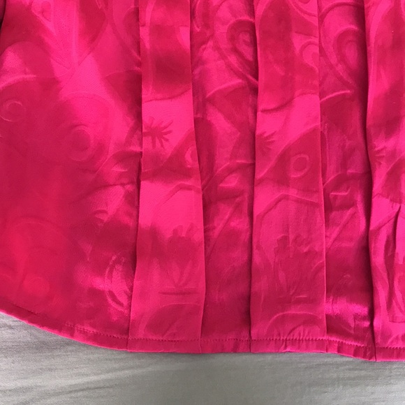 Vintage 1980s Hot Pink Silk Long-sleeve Shirt Size 8. - Picture 9 of 9